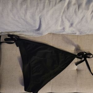 Plus Size Black String Bikini Bottoms